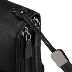 Saszetka do ręki, czarna, skóra ekologiczna, Rovicky