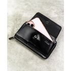 Saszetka na biodro, czarna, skórzana, RFID, Rovicky