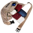 Saszetka na biodro, nerka, beżowa, Peterson