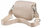 Saszetka na biodro, nerka, beżowa, skóra ekologiczna, Rovicky