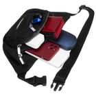 Saszetka na biodro, nerka, czarna, Peterson