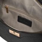 Saszetka na biodro, nerka, czarna, skóra ekologiczna, Peterson