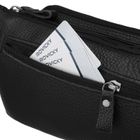 Saszetka na biodro, nerka, czarna, skórzana, Rovicky