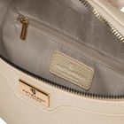 Saszetka na biodro, nerka, jasnobeżowa, skóra ekologiczna, Peterson