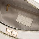 Saszetka na biodro, nerka, jasnobeżowa, skóra ekologiczna, Peterson