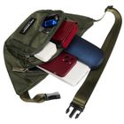 Saszetka na biodro, nerka, zielona, Peterson