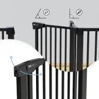 Sipo, bramka zabezpieczająca na schody, barierka ochronna, czarna