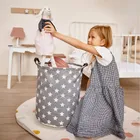 Sipo, kosz na zabawki XL, bawełniany, wodoodporny, zamykany na ściągacz, Gwiazdki