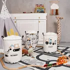 Sipo, kosz na zabawki XL, bawełniany, wodoodporny, zamykany na ściągacz, Koparki