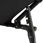 Składane łóżko turystyczne z materacem, czarne, 68-200 cm