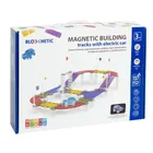 Smiki, Bloxnetic, tor samochodowy, klocki magnetyczne z elektrycznym samochodem, 137 elementów