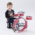 Smiki, duża perkusja z krzesełkiem, zabawka muzyczna