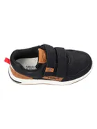 Sneakersy chłopięce, czarne, skórzana wkładka, American Club