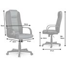 Sofotel, fotel biurowy, skórzany, czarno-szary