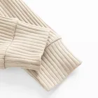 Spodnie chłopięce na szelkach, prążkowane, beżowe, Nicol