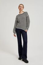Spodnie jeansowe damskie, granatowe, Moodo