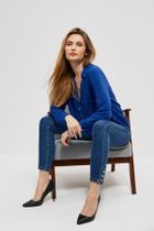 Spodnie jeansowe damskie, niebieskie, Moodo