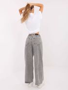 Spodnie jeansowe damskie, wide leg, szare, Sublevel