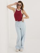 Spodnie jeansowe damskie, wide, niebieskie, Sublevel