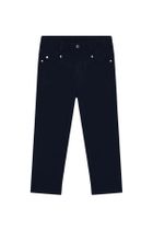 Spodnie materiałowe damskie 3/4, granatowe, Moodo