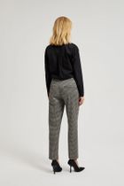 Spodnie materiałowe damskie, beżowe, Moodo