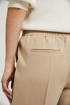 Spodnie materiałowe damskie, beżowe, Moodo