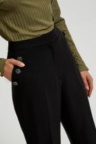 Spodnie materiałowe damskie, czarne, Moodo