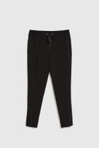 Spodnie materiałowe damskie, czarne, Moodo