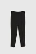 Spodnie materiałowe damskie, czarne, Moodo