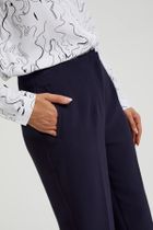 Spodnie materiałowe damskie, granatowe, Moodo