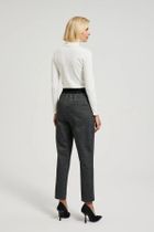 Spodnie materiałowe damskie, szare, Moodo