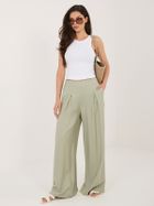 Spodnie materiałowe damskie, zielone, Sublevel