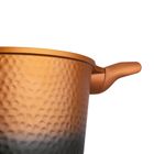 Starke Pro, Texture Copper, zestaw garnków z pokrywką i patelnia, 10 elementów