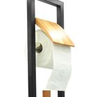 Stojak WC, szczotka do toalety uchwyt na papier, czarny