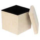 Storage Solutions, pufa ze schowkiem sztruksowa, Tobo, 38-38-38 cm