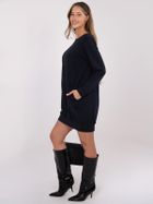 Sukienka damska, granatowa, Basic Feel Good