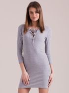 Sukienka damska, szara, Factory Price