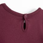 Sukienka dziewczęca z długim rękawem, burgundowa, Nicol