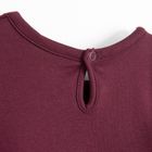 Sukienka dziewczęca z długim rękawem, burgundowa, Nicol