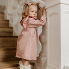 Sukienka dziewczęca z długim rękawem, różowa, Eevi