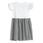 Sukienka dziewczęca z krótkim rękawem, biało-czarna, Nicol