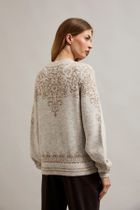 Sweter damski, beżowy, Moodo