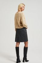 Sweter damski, beżowy, Moodo