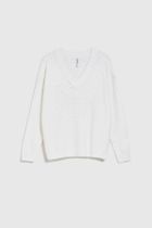 Sweter damski, biały, Moodo