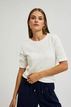 Sweter damski, biały, Moodo