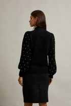 Sweter damski, czarny, Moodo