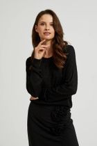 Sweter damski, czarny, Moodo