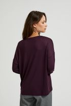 Sweter damski, fioletowy, Moodo
