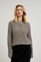 Sweter damski, szary, Moodo