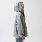 Szara bluza z kapturem o kroju oversize NOWEAR